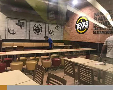 Texas Chicken interior fit-out, Siam Kit building — photo 3